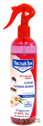 Спрей от мух и ос "Чистый дом" отзывы про Другое из бытовой химии
